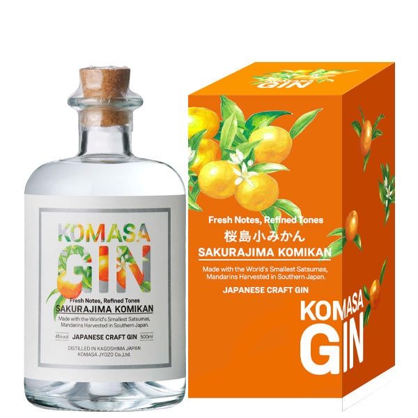 KOMASA GIN-桜島小みかん- 箱入 45° 500ml -クラフトジン-
